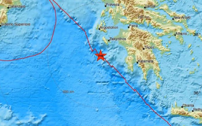 Σεισμός 4 Ρίχτερ νότια της Ζακύνθου