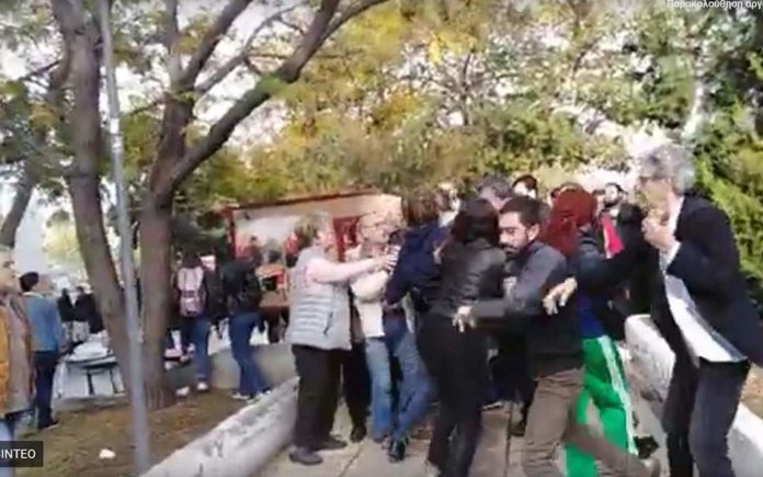 Ενταση στην Πολυτεχνική του ΑΠΘ και «μπλόκο» στην αντιπροσωπεία του ΣΥΡΙΖΑ (βίντεο)