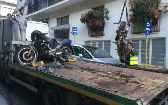 Τα εγκαταλελειμμένα δίκυκλα περισυλλέγει ο Δήμος Αθηναίων