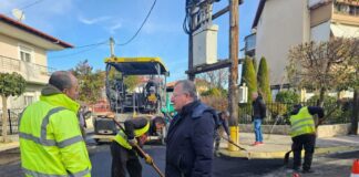 Δήμος Κατερίνης: Ασφαλτοστρώσεις στις οδούς 25ης Μαρτίου & Φαιάκων