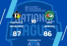 National League 1 (20η αγωνιστική): ΣΦΚ Πιερικός Αρχέλαος – ΚΑΟ Δράμας 87-86 (Video)