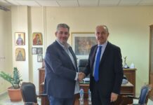 Συνάντηση εργασίας Προέδρου Επιμελητηρίου Πιερίας με το Θεόδωρο Καράογλου