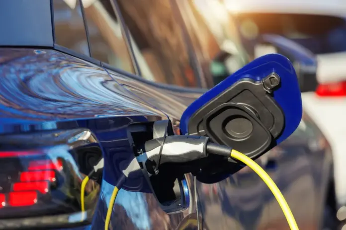 close-up-modern-electric-plug-in-hybrid-car-parked