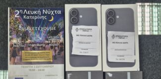 Ανακοίνωση των τυχερών λαχνών της κλήρωσης της 2ης Λευκής Νύχτας Κατερίνης
